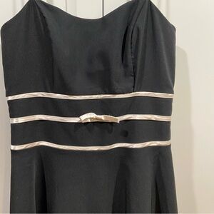 B. Darlin Strapless Mini Fit & Flare Dress Black Size 9/10